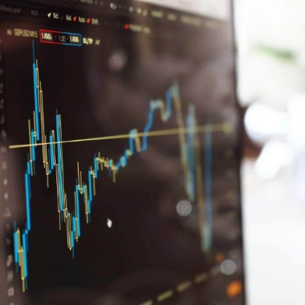 Stock market index graph