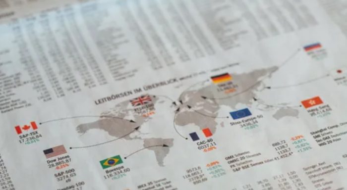 International newspaper stock market